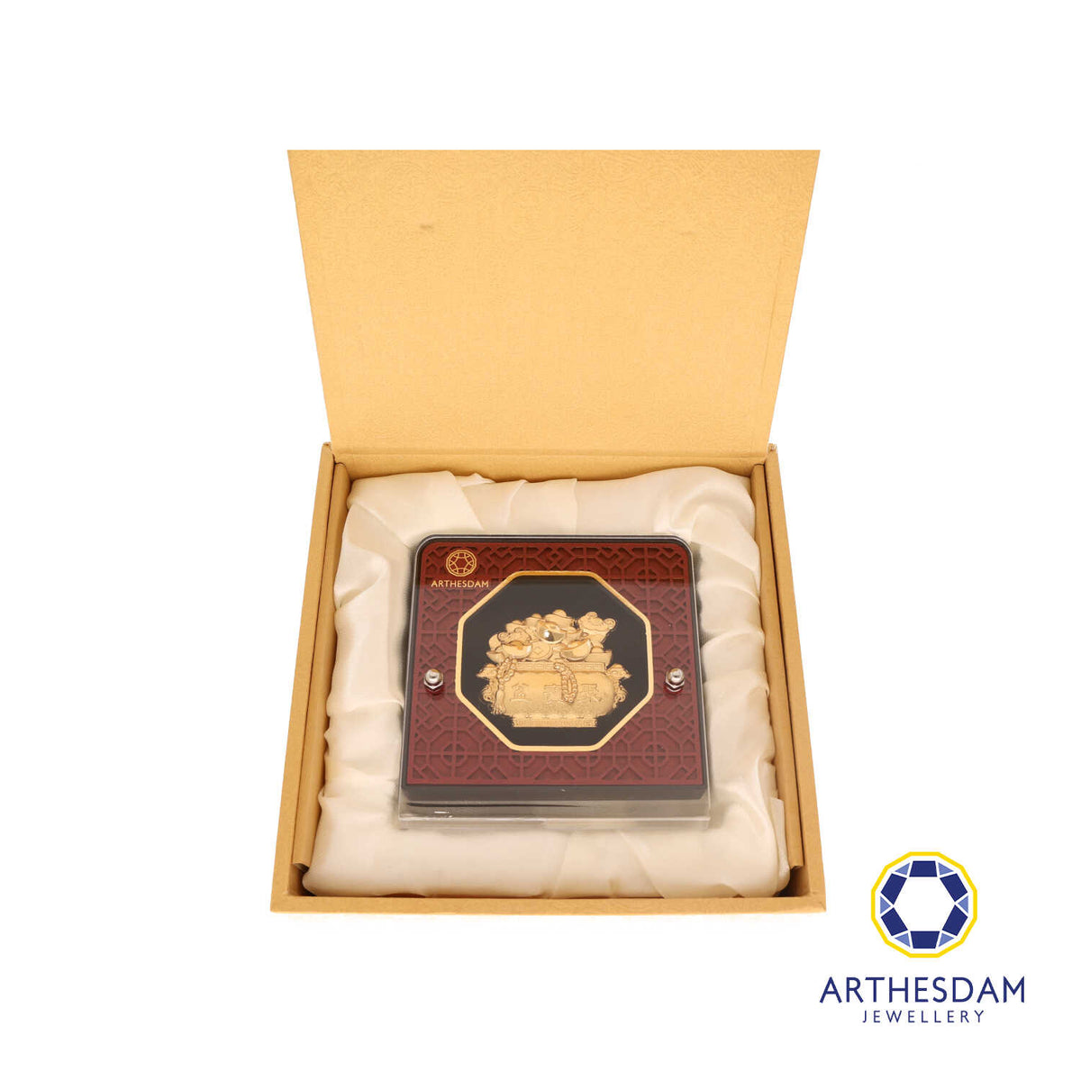 Arthesdam Jewellery 999 Gold Wealth Treasure Bowl Display Frame