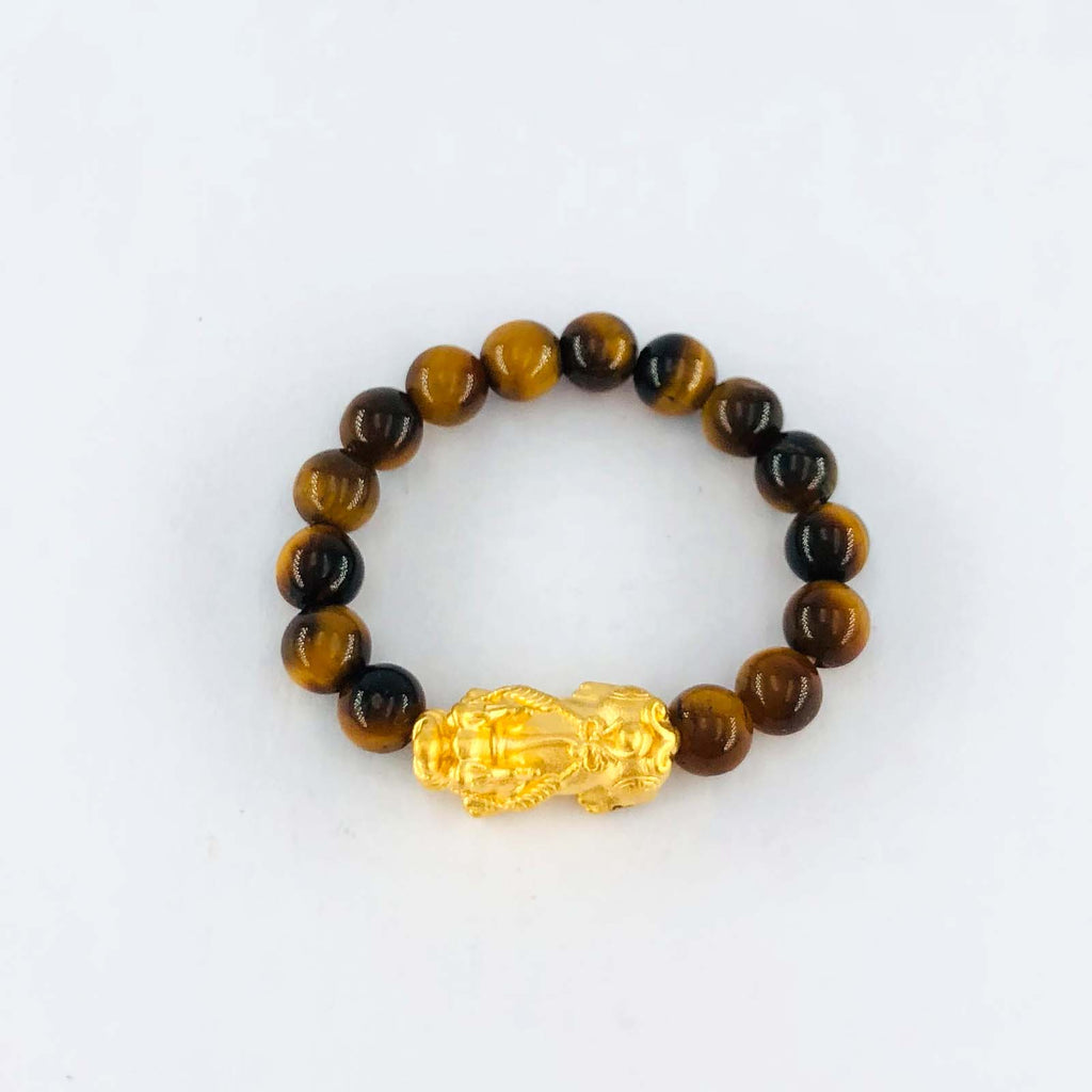 Arthesdam Jewellery 999 Gold Prosperity Pixiu Tiger Eye Ring