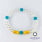 Arthesdam Jewellery 999 Gold Double Pixiu Opalite Beaded Bracelet