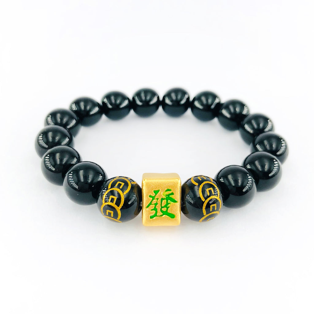 Arthesdam Jewellery 999 Gold Mahjong Huat Beaded Bracelet