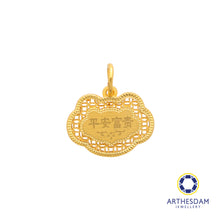 Load image into Gallery viewer, Arthesdam Jewellery 999 Gold 平安富贵 Ping An Fu Gui Lock Pendant
