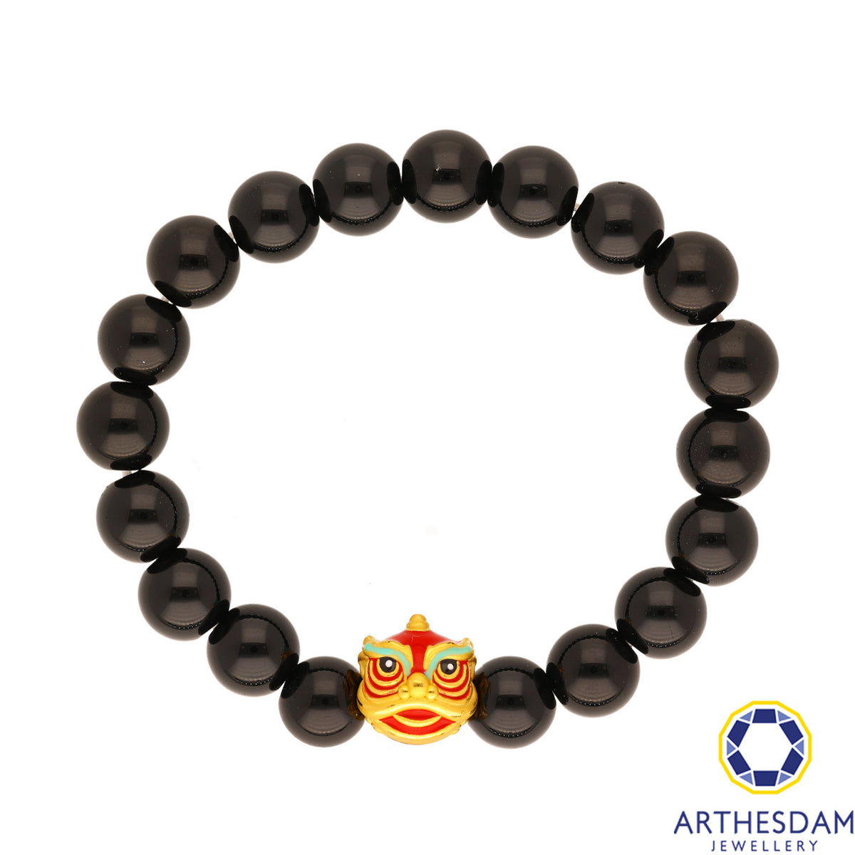 Arthesdam Jewellery 999 Gold Lucky Red Lion Dance Beaded Bracelet