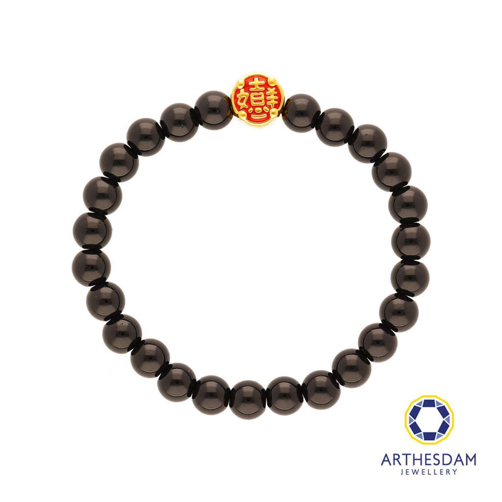 Arthesdam Jewellery 999 Gold Round 吉祥如意 Beaded Bracelet