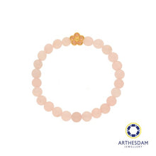 Load image into Gallery viewer, Arthesdam Jewellery 999 Gold Sakura Rose Quartz Beaded Bracelet
