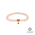 Arthesdam Jewellery 999 Gold Dangle Red Wealth Lock Rose Quartz Beaded Bracelet