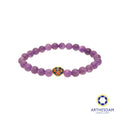 Arthesdam Jewellery 999 Gold Mini Blue Wealth Lock Amethyst Beaded Bracelet