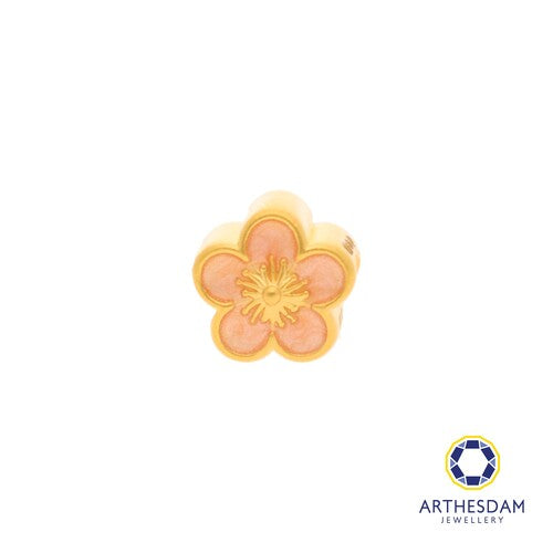 Arthesdam Jewellery 999 Gold Pink Flower Charm