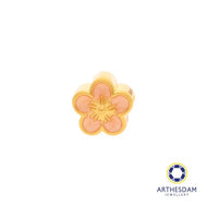 Arthesdam Jewellery 999 Gold Pink Flower Charm