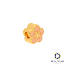 Load image into Gallery viewer, Arthesdam Jewellery 999 Gold Pink Flower Charm
