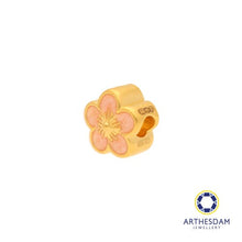 Load image into Gallery viewer, Arthesdam Jewellery 999 Gold Pink Flower Charm
