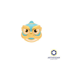 Load image into Gallery viewer, Arthesdam Jewellery 999 Gold Lucky Blue Lion Dance Charm
