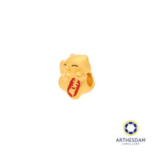 Load image into Gallery viewer, Arthesdam Jewellery 999 Gold Lucky Cat Charm
