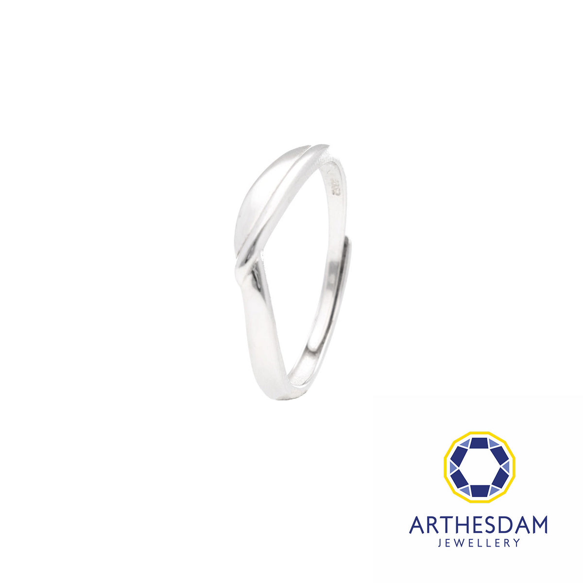 Arthesdam Jewellery 925 Silver Twisted Adjustable Ring