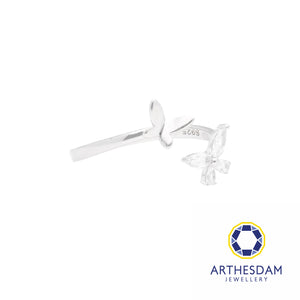 Arthesdam Jewellery 925 Silver Double Butterfly Adjustable Ring
