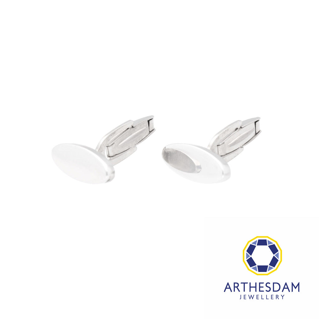 Arthesdam Jewellery 925 Silver Oval Cufflink