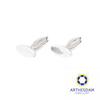 Arthesdam Jewellery 925 Silver Oval Cufflink