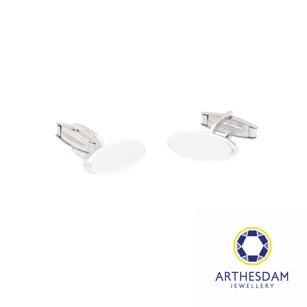 Arthesdam Jewellery 925 Silver Oval Cufflink