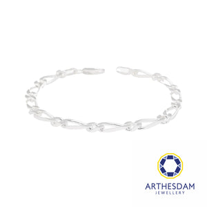 Arthesdam Jewellery 925 Silver Chunky Figaro Bracelet