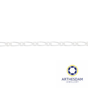 Arthesdam Jewellery 925 Silver Chunky Figaro Bracelet