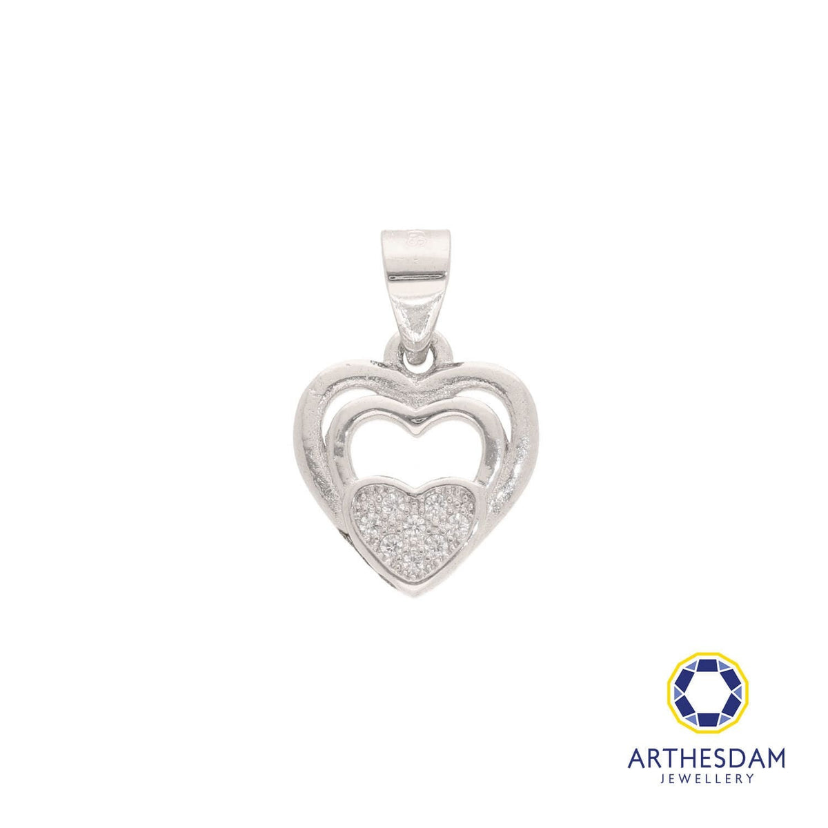 Arthesdam Jewellery 925 Silver Triple Heart Pendant