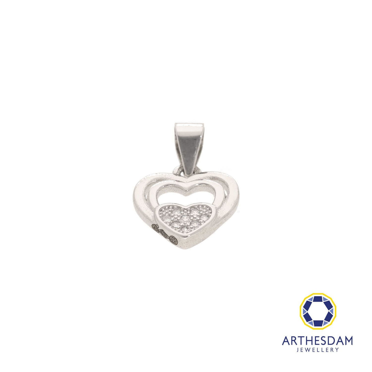 Arthesdam Jewellery 925 Silver Triple Heart Pendant