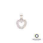 Arthesdam Jewellery 925 Silver Sparkling Heart Outline Pendant