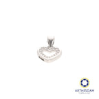 Arthesdam Jewellery 925 Silver Sparkling Heart Outline Pendant