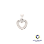 Arthesdam Jewellery 925 Silver Sparkling Heart Outline Pendant