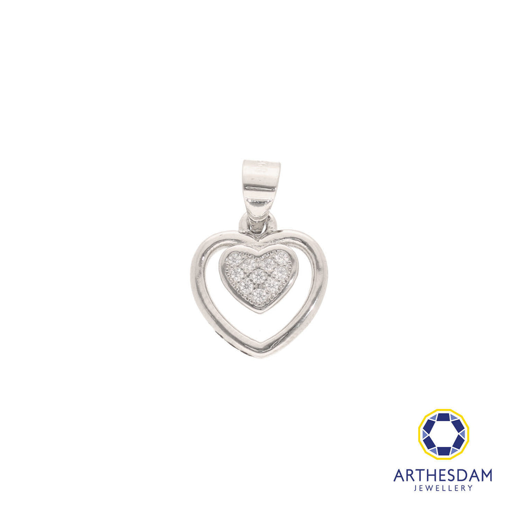 Arthesdam Jewellery 925 Silver Double Heart Pendant