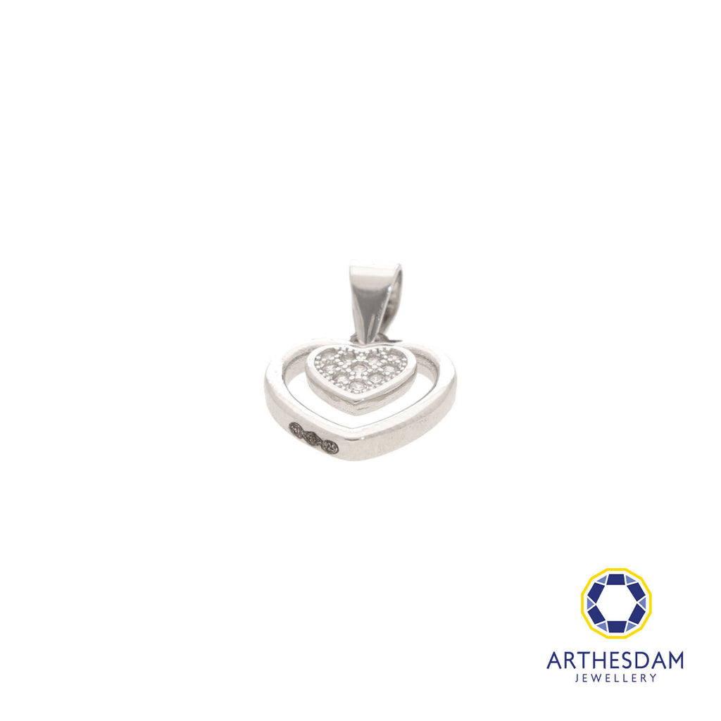 Arthesdam Jewellery 925 Silver Double Heart Pendant