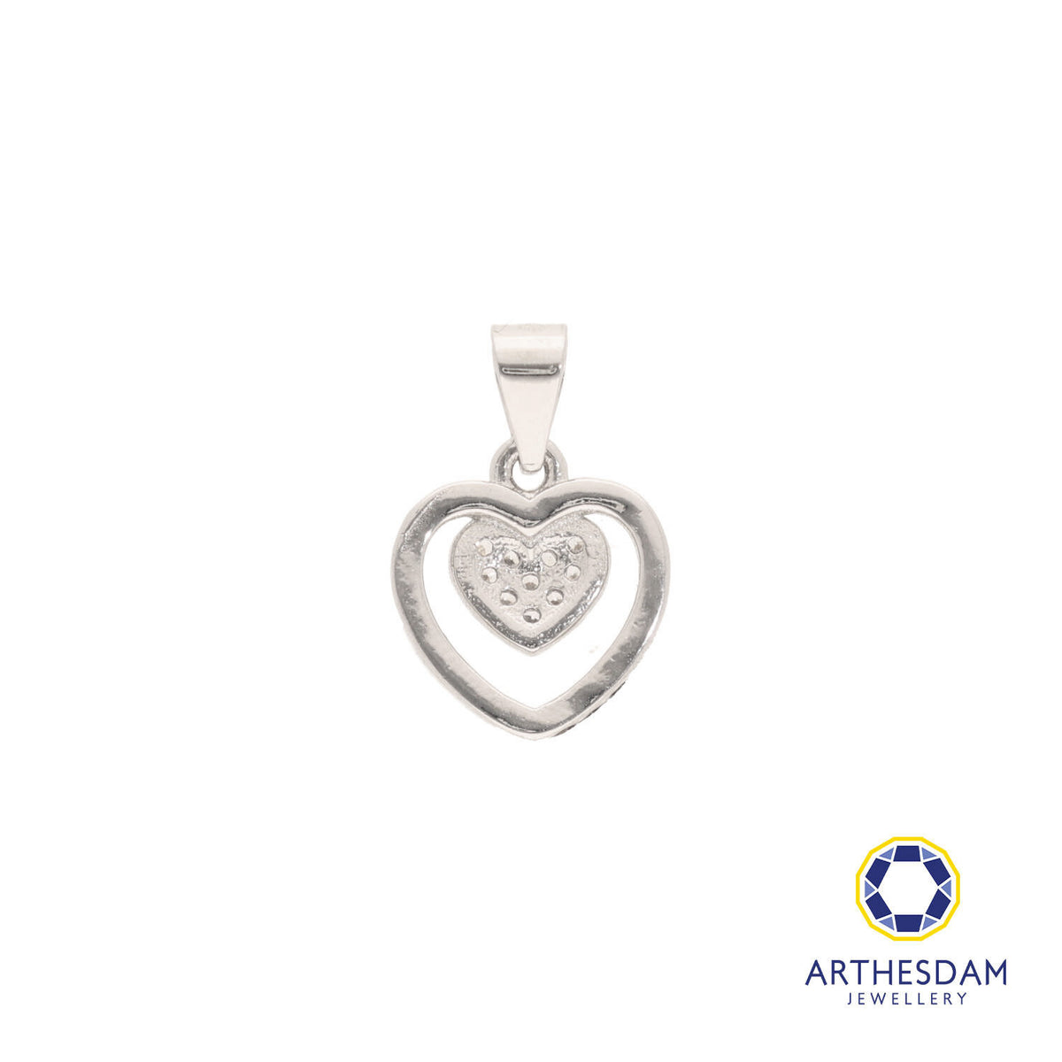 Arthesdam Jewellery 925 Silver Double Heart Pendant