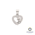Arthesdam Jewellery 925 Silver Heart with Love Pendant