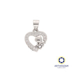Arthesdam Jewellery 925 Silver Heart with Love Pendant