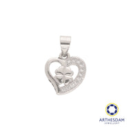 Arthesdam Jewellery 925 Silver Clover Heart Pendant