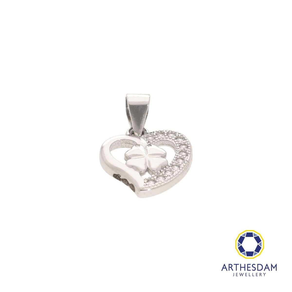 Arthesdam Jewellery 925 Silver Clover Heart Pendant