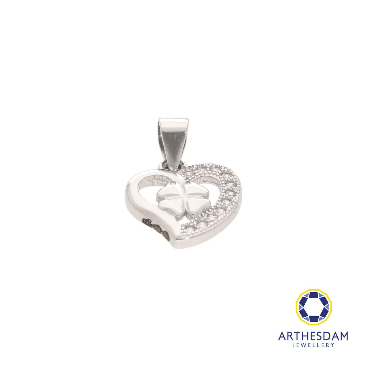 Arthesdam Jewellery 925 Silver Clover Heart Pendant