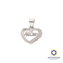 Load image into Gallery viewer, Arthesdam Jewellery 925 Silver Mom Heart Pendant
