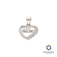 Arthesdam Jewellery 925 Silver Mom Heart Pendant