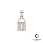 Arthesdam Jewellery 925 Silver Sparkling Lock Pendant