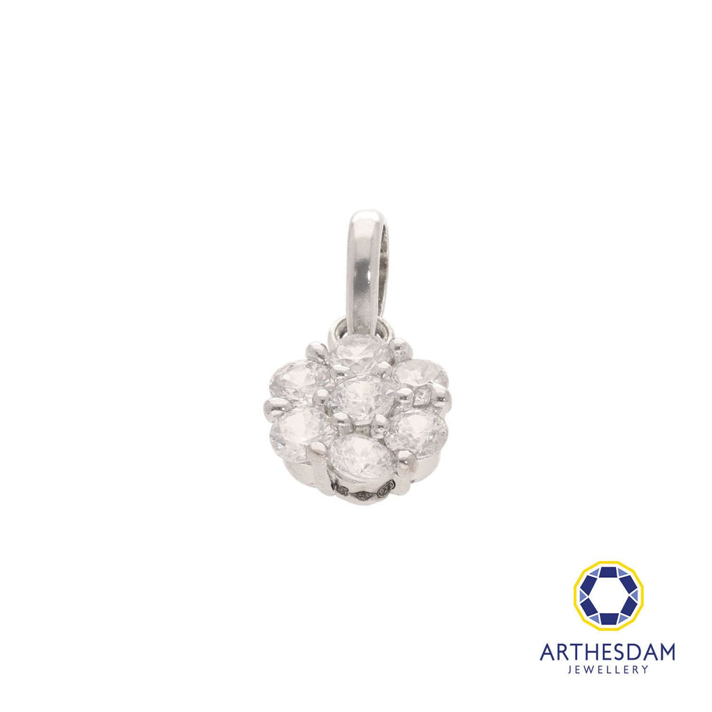 Arthesdam Jewellery 925 Silver Sparkling Flower Pendant