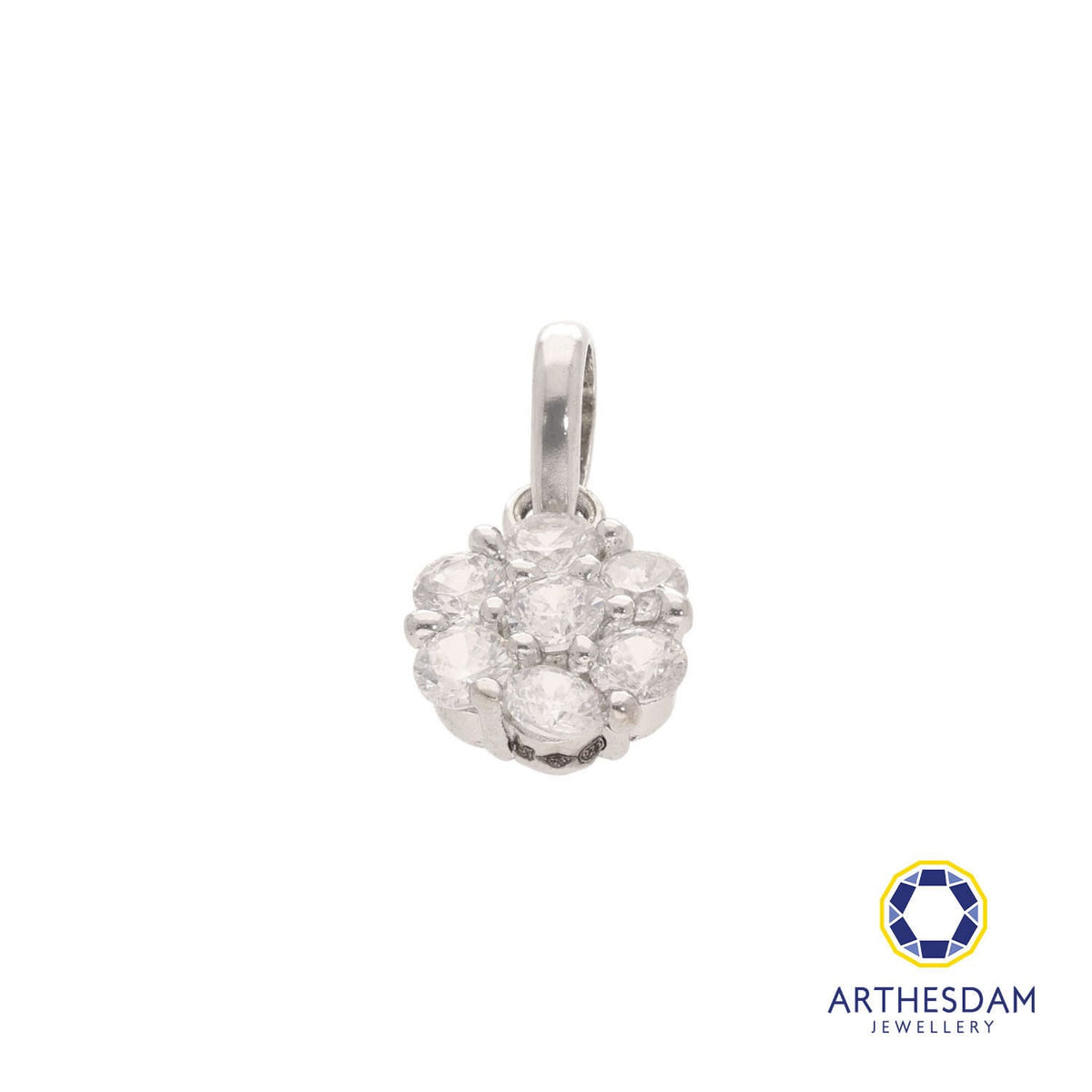 Arthesdam Jewellery 925 Silver Sparkling Flower Pendant