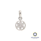Arthesdam Jewellery 925 Silver Sparkling Flower in Frame Pendant
