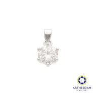Arthesdam Jewellery 925 Silver Moissanite Solitaire Pendant