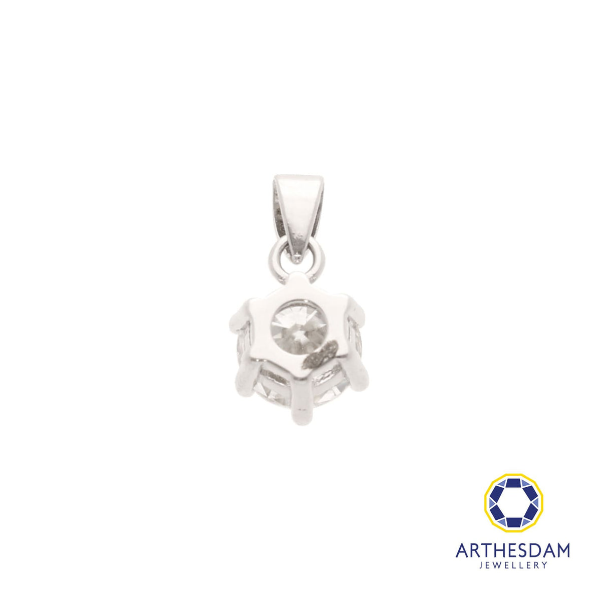 Arthesdam Jewellery 925 Silver Moissanite Solitaire Pendant