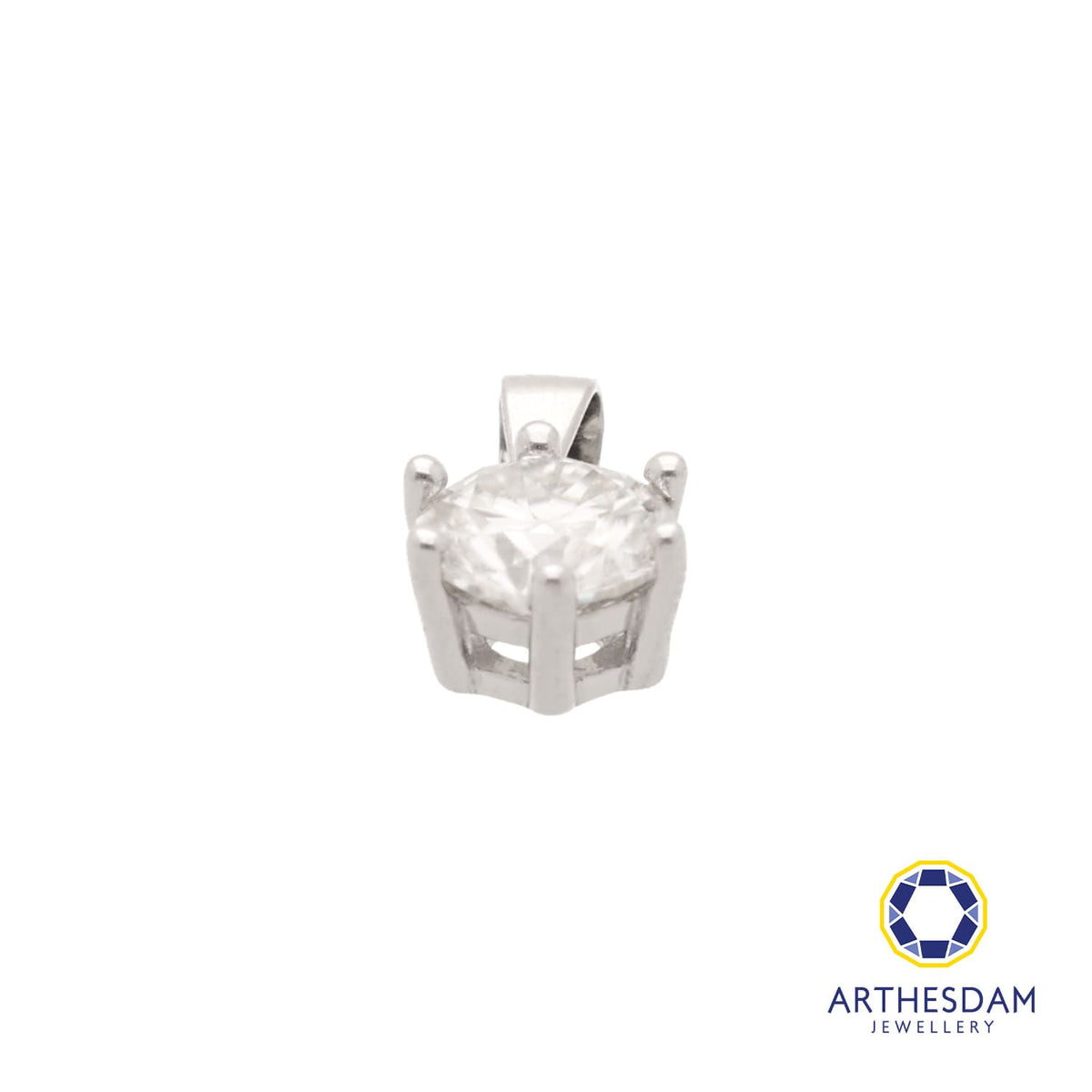 Arthesdam Jewellery 925 Silver Moissanite Solitaire Pendant