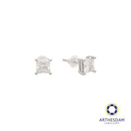 Arthesdam Jewellery 925 Silver Moissanite Square Earrings
