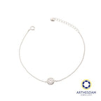 Arthesdam Jewellery 925 Silver Moissanite Solitaire Bracelet