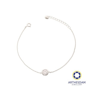 Arthesdam Jewellery 925 Silver Moissanite Solitaire Bracelet