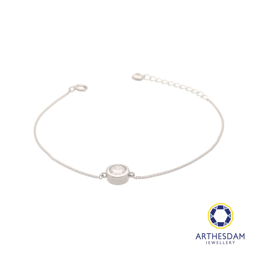 Arthesdam Jewellery 925 Silver Moissanite Solitaire Bracelet