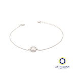 Arthesdam Jewellery 925 Silver Moissanite Solitaire Bracelet